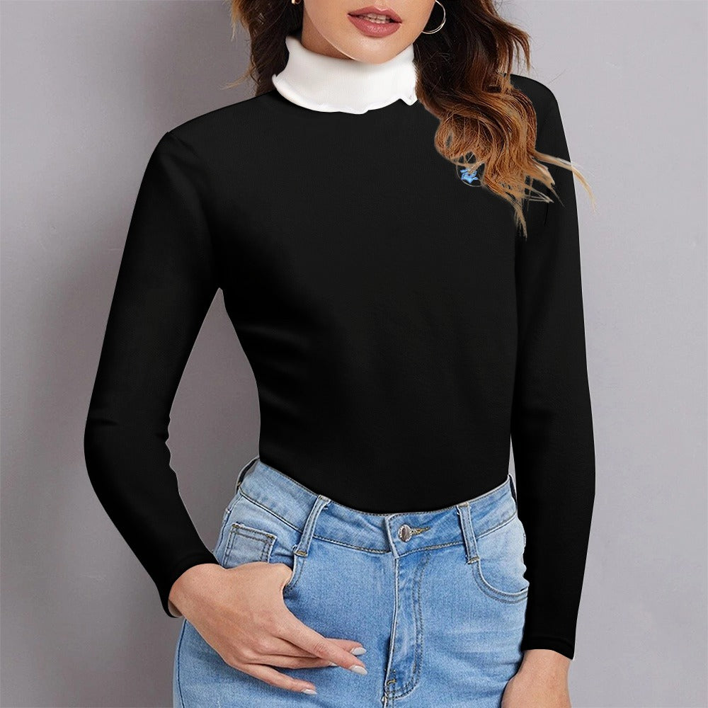 Badge of Pearls Women's Long Sleeve Lapel Sweater