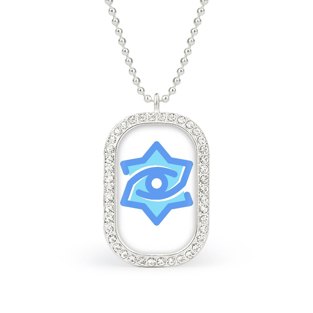 White Badge of Pearls Necklace