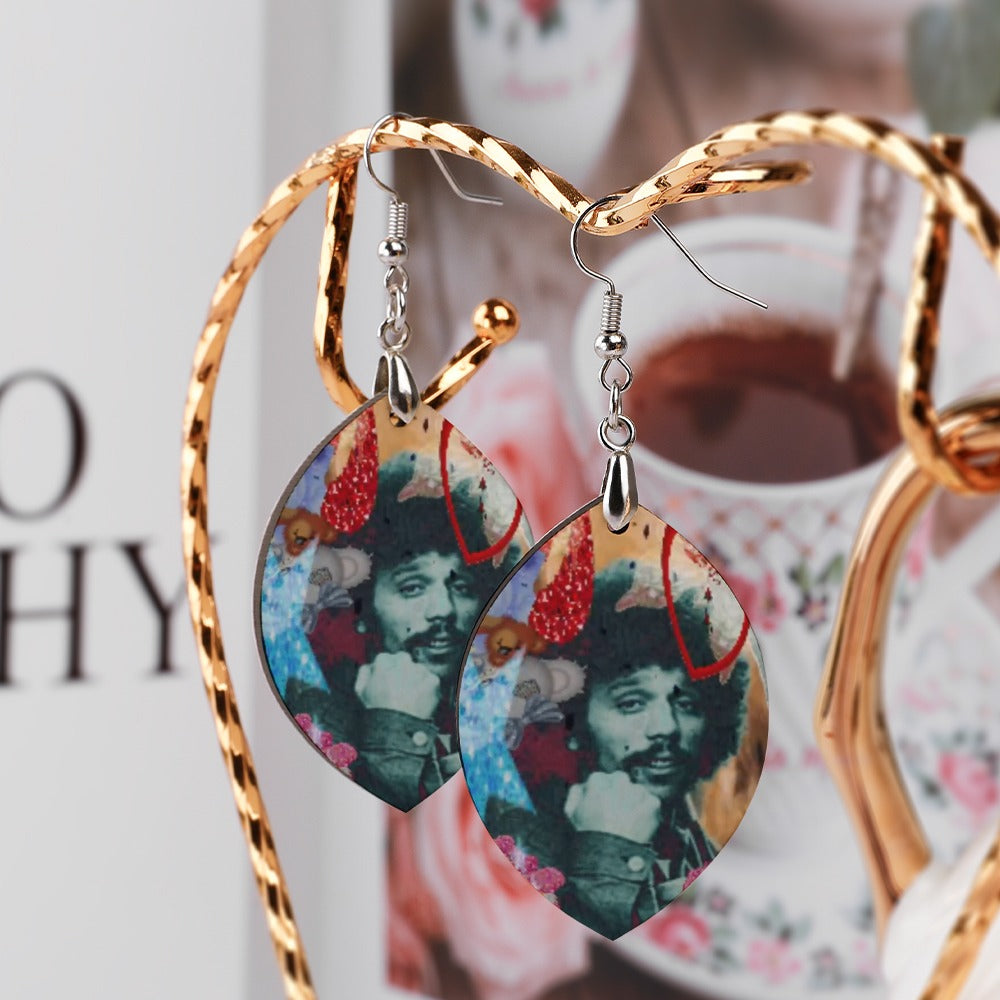 Miguel Piñero Wooden earrings