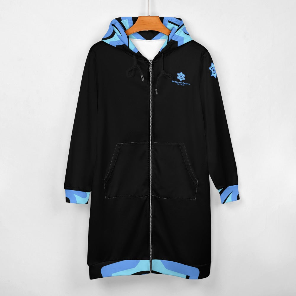 Badge of Pearls Women's long Hoodie