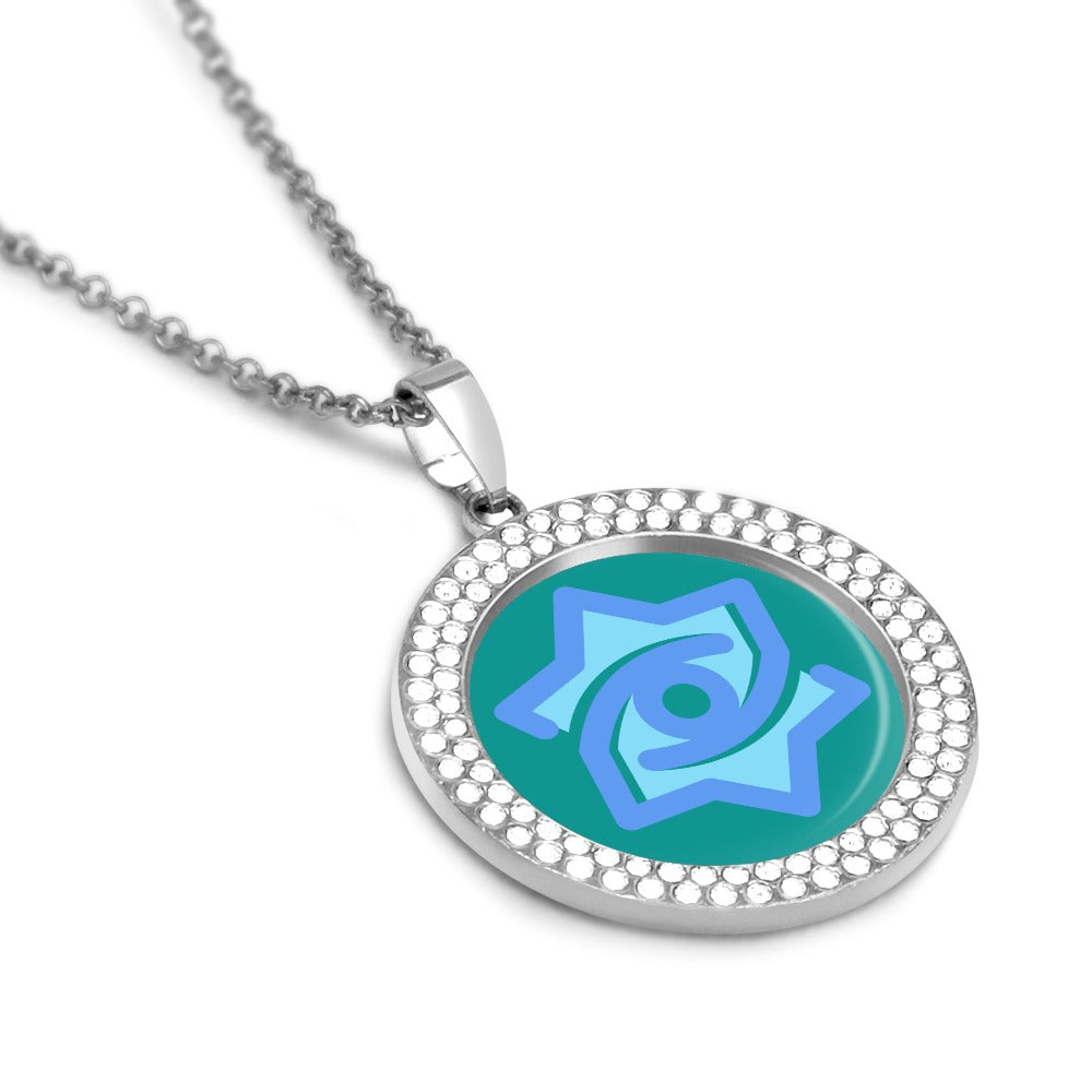 Badge of Pearls Multicolored diamond necklace