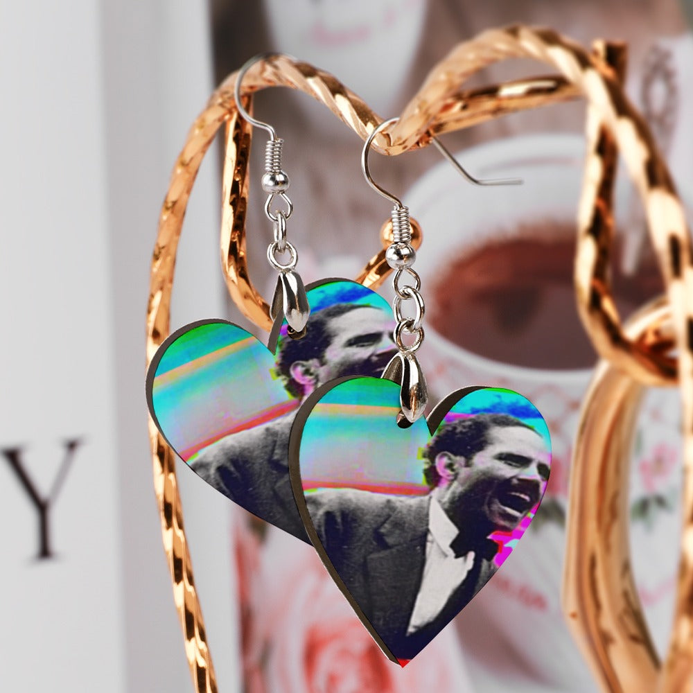 Dr. Pedro Albizu Campos Wooden earrings