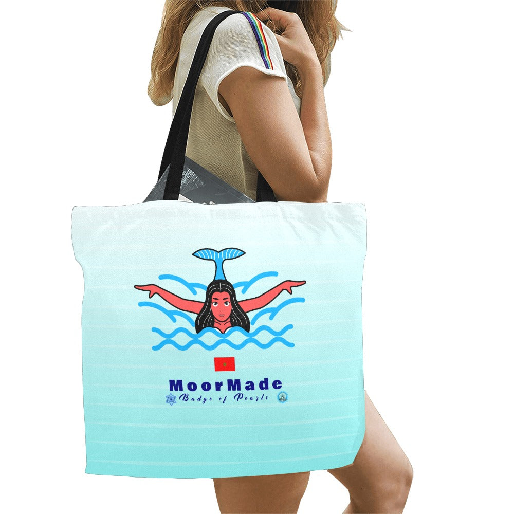 MoorMade Badge of Pearls Canvas Tote Bag(Large)