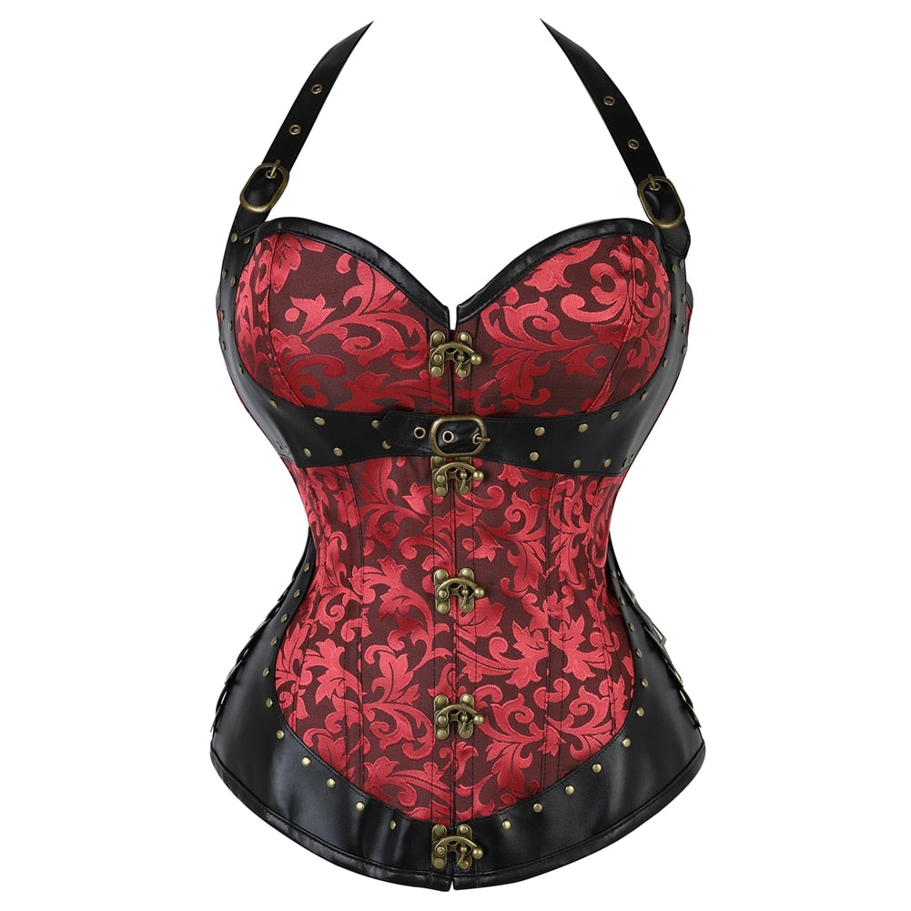 LA BELLA Corset Luxury Sexy Lingerie Underwear Gothic Corsets Lingerie Tops Shapewear and Bustiers Leather Corsetlet Slim Hot Sale
