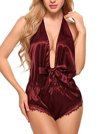 LA BELLA Sexy Women's Sleepwear Sexy Satin Pajama Set Black Lace V-Neck Pyjamas Sleeveless Cute Cami Top And Shorts Erotic lingerie