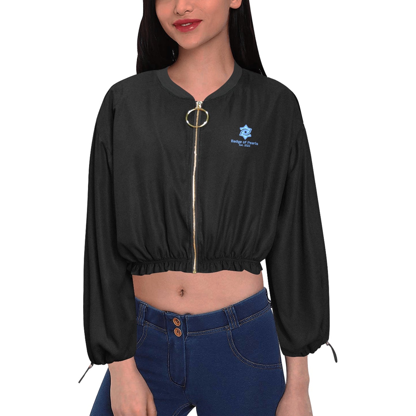 Badge of Pearls's Chiffon Cropped Jacket