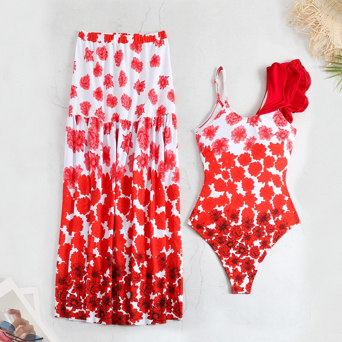 BORIKEN new style oblique shoulder strap swimsuit sexy one-piece high waist cross-border swimsuit women