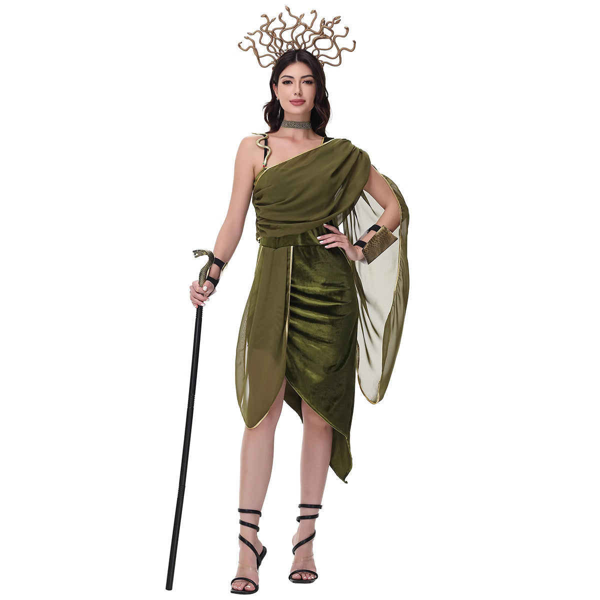Halloween Egyptian Queen Witch Castle Witch Roman Lady Costume for Movie Photography and Performance