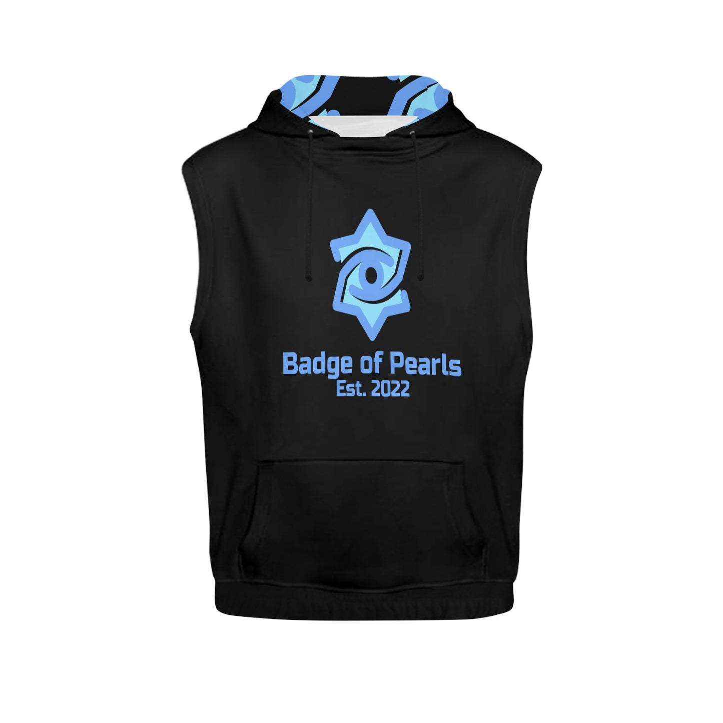 Badge of Pearls Women's All Over Print Sleeveless Hoodie