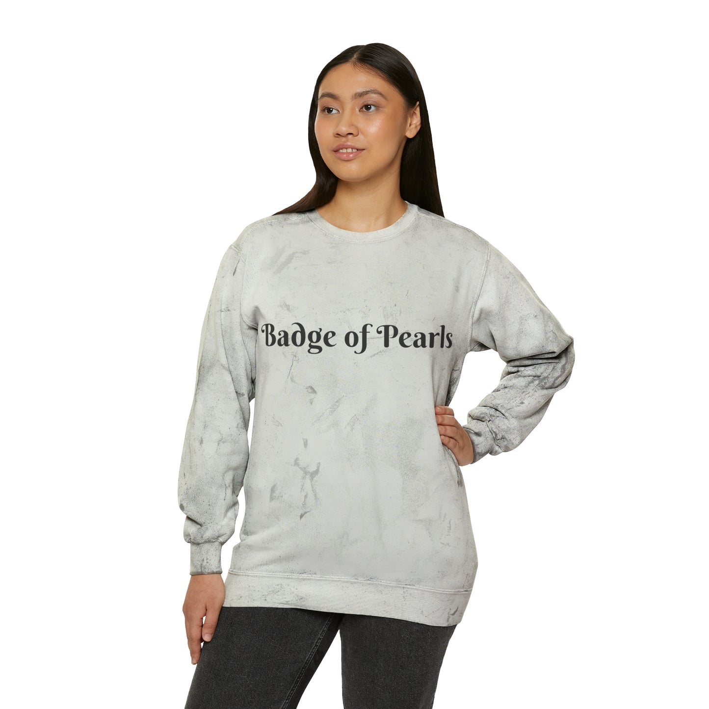 Badge of Pearls Unisex Color Blast Crewneck Sweatshirt