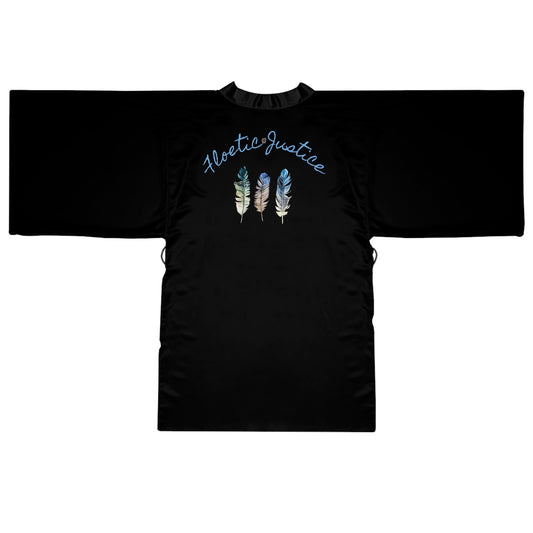 Feathered Dreams Long Sleeve Kimono Robe -POETIC Fashion for Relaxation and Self-Care