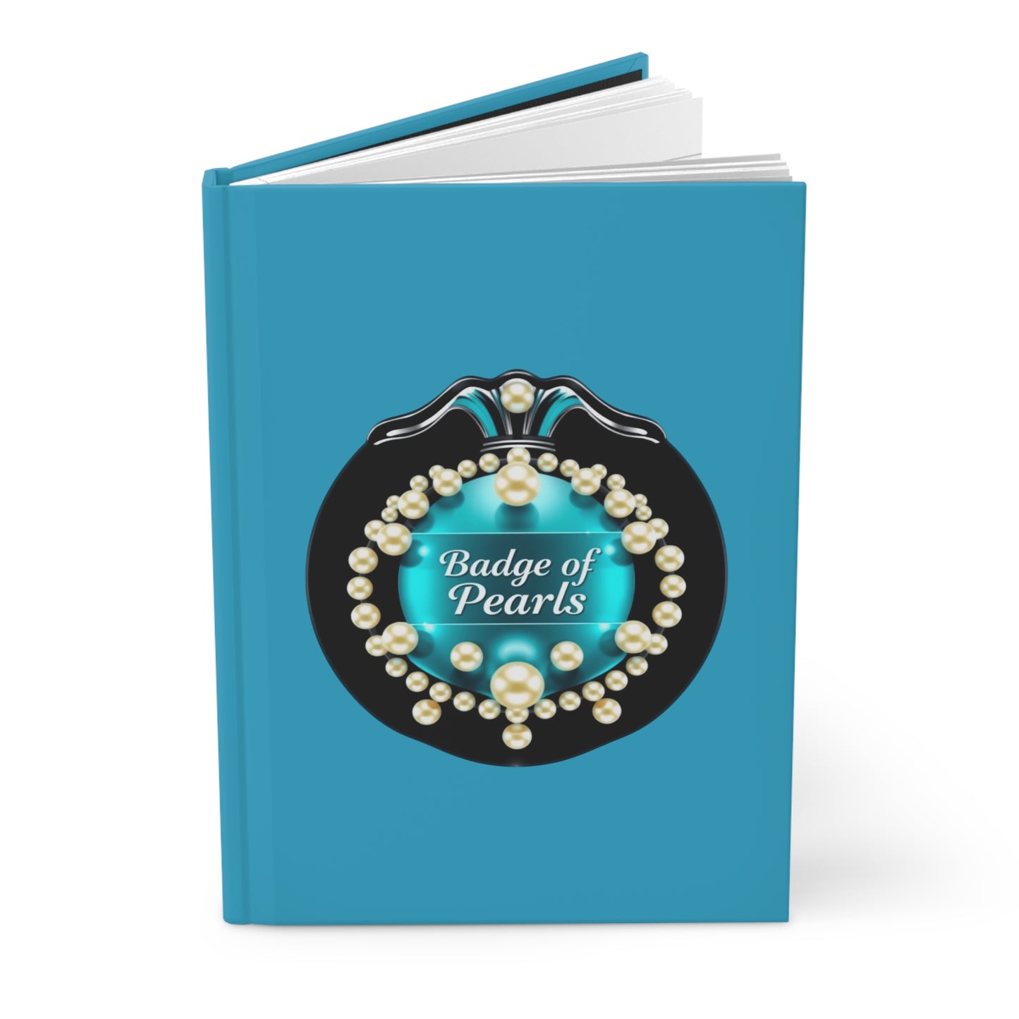 Stylish Hardcover Journal - 'Badge of Pearls' & 'Eye Laaauve It!