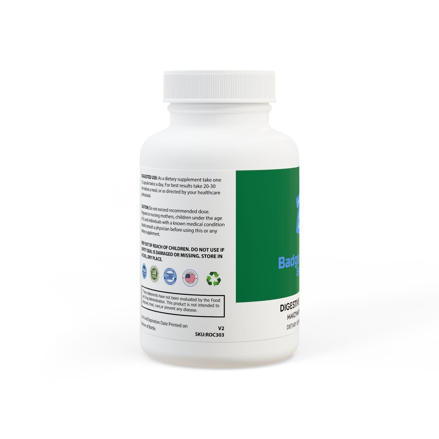 BADGE OF PEARLS Digestive Enzyme Blend Supplement (60 Capsules)
