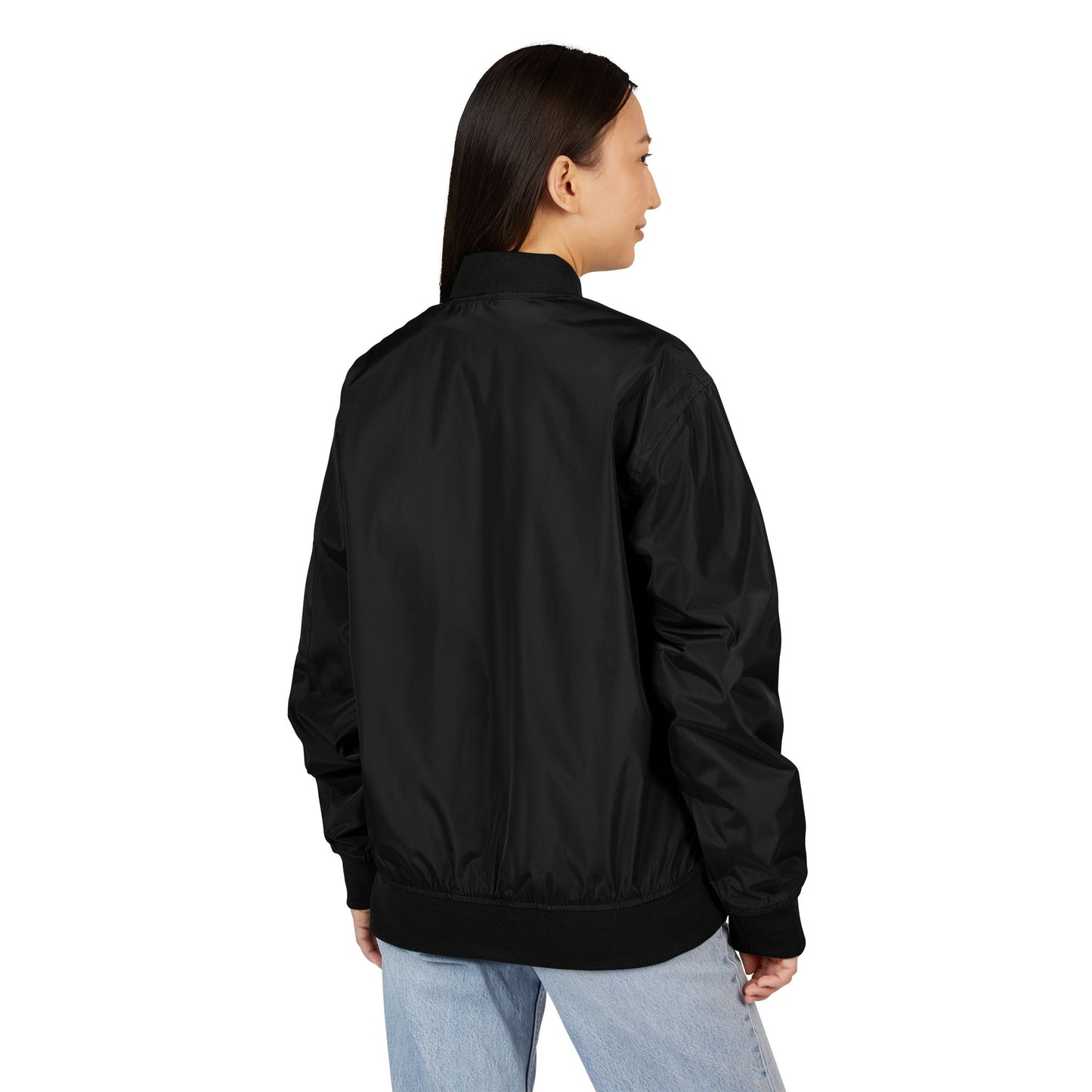 Sustainable Bomber Jacket with Embroidered Patch