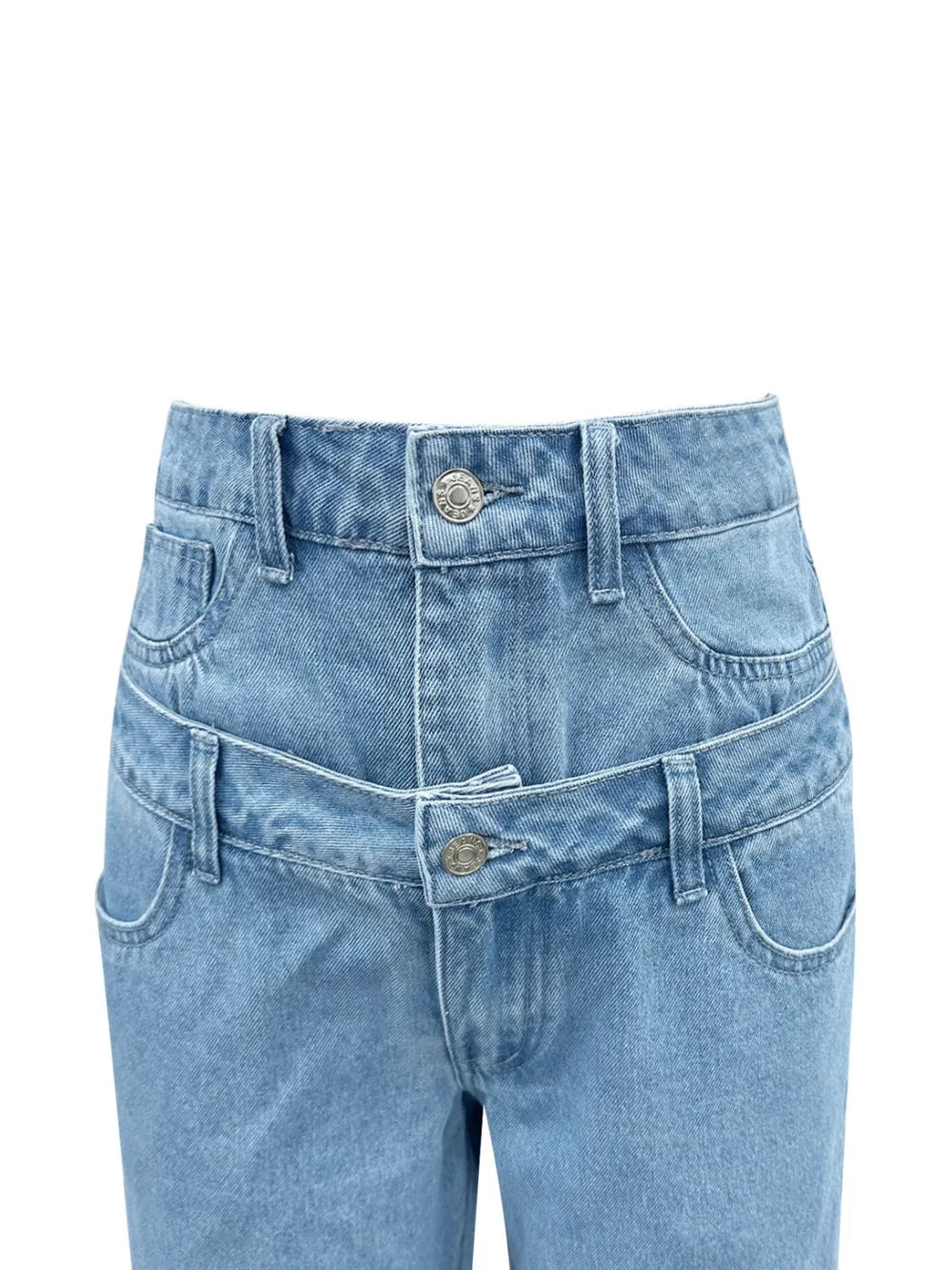 New autumn and winter double waisted wide leg straight leg pants