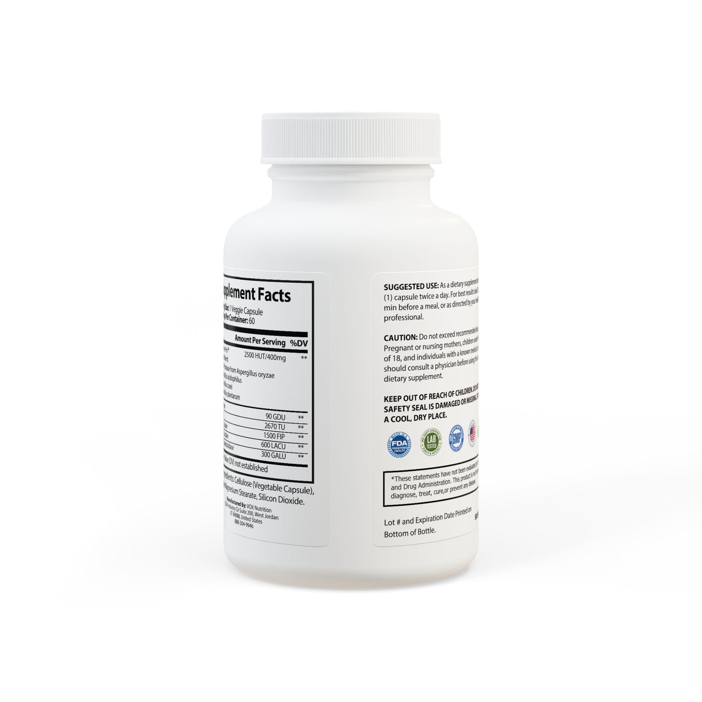 BADGE OF PEARLS Digestive Enzyme Blend Supplement (60 Capsules)