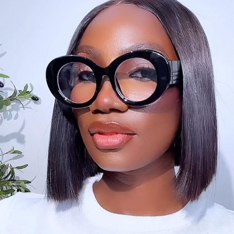 FLOETRY Large frame circular sunglasses for street photography Instagram fashion show, modern retro sunglasses