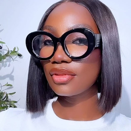 FLOETRY Large frame circular sunglasses for street photography Instagram fashion show, modern retro sunglasses