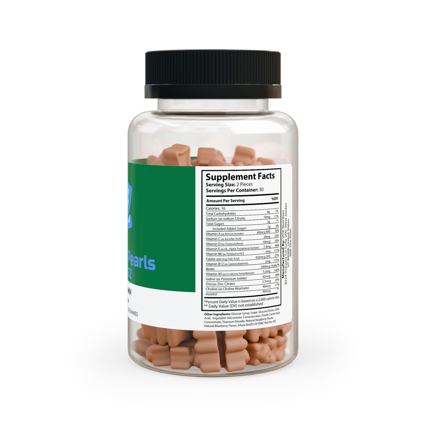 BADGE OF PEARLS Hair Vitamin Gummies (60 Gummies)