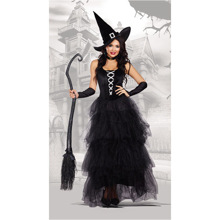 Type of Clothing  Lace Black Devil Witch Costume Halloween Party Outfit Set