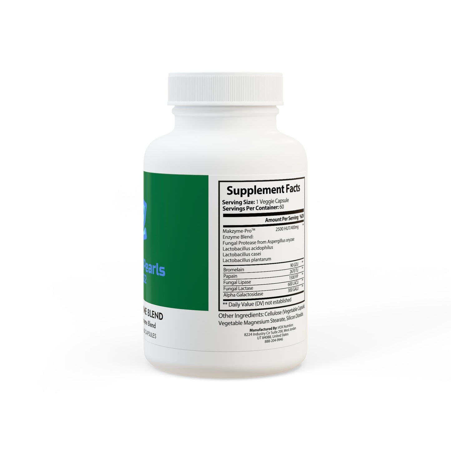 BADGE OF PEARLS Digestive Enzyme Blend Supplement (60 Capsules)