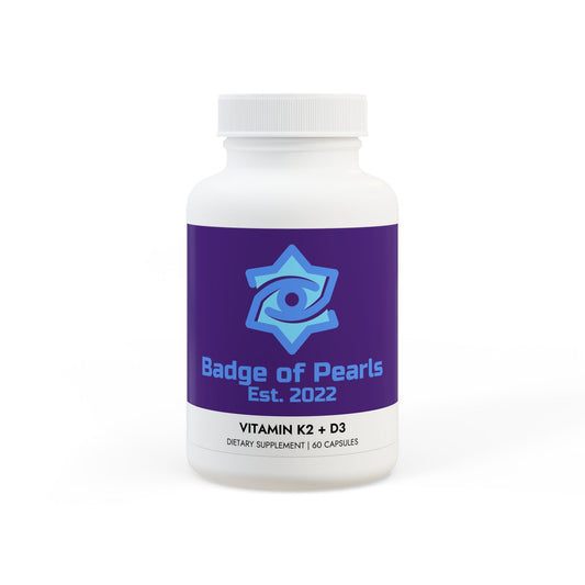 BADGE OF PEARLS Vitamin K2 + D3 Supplement (60 Capsules)