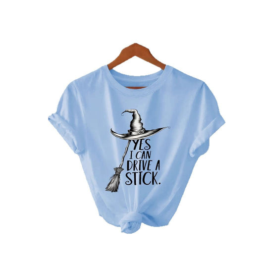 Witch print new short sleeved shirt