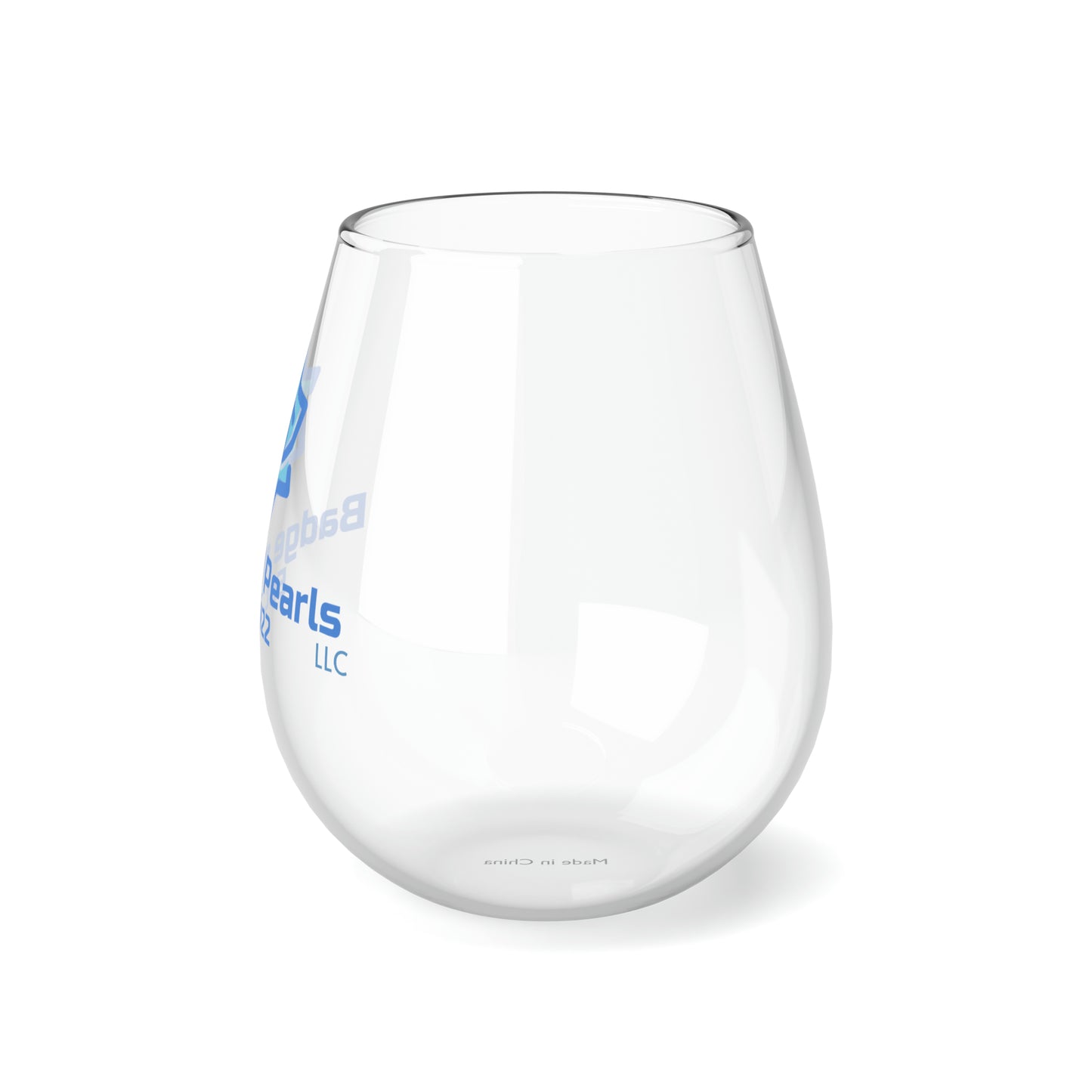 Badge of Pearls Stemless Wine Glass, 11.75oz