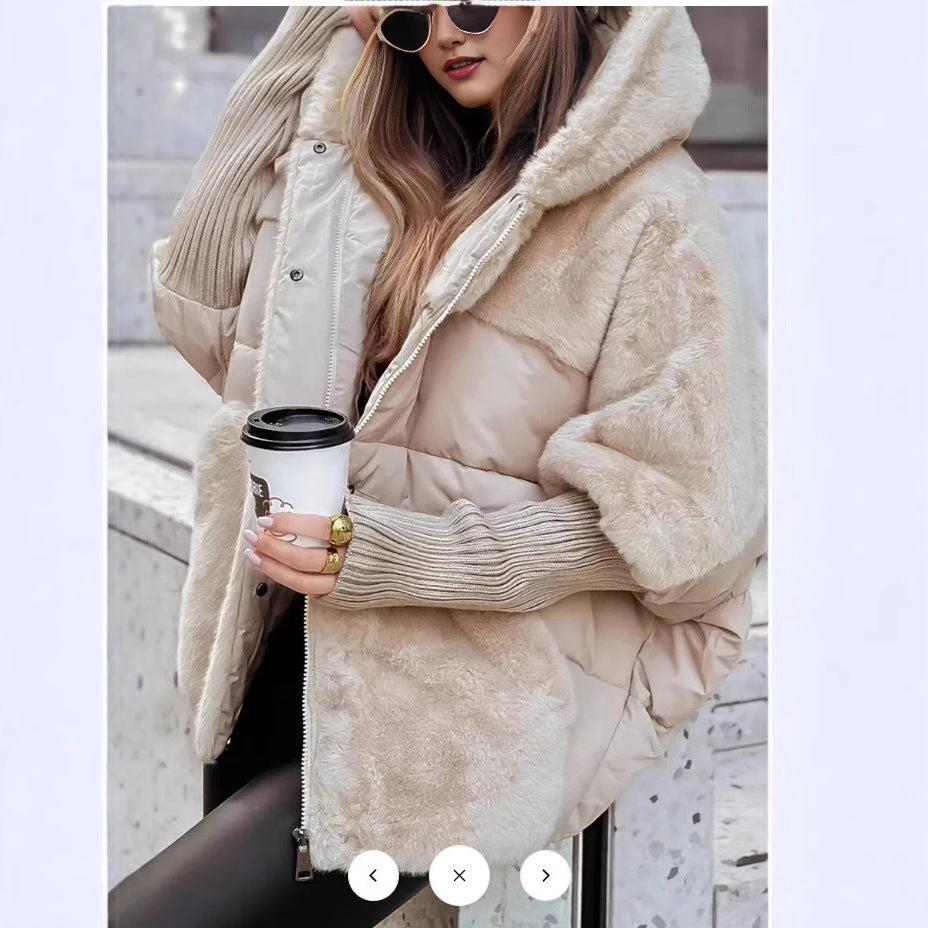 Loose fitting down cotton jacket for women in autumn and winter
