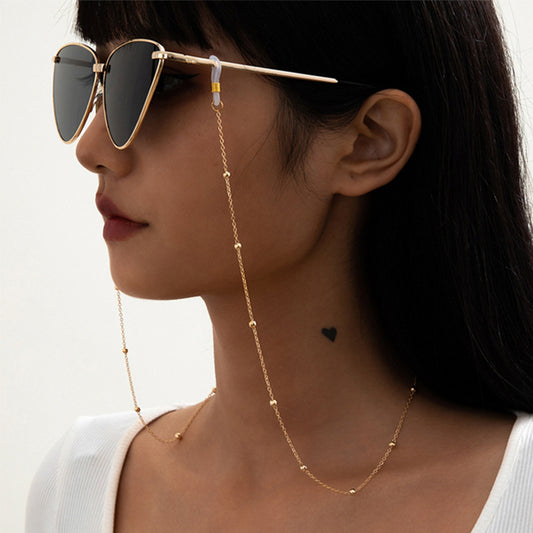 Dr. Poetry's Bead metal glasses chain mask chain women's sunglasses chain accessories non-slip dual use