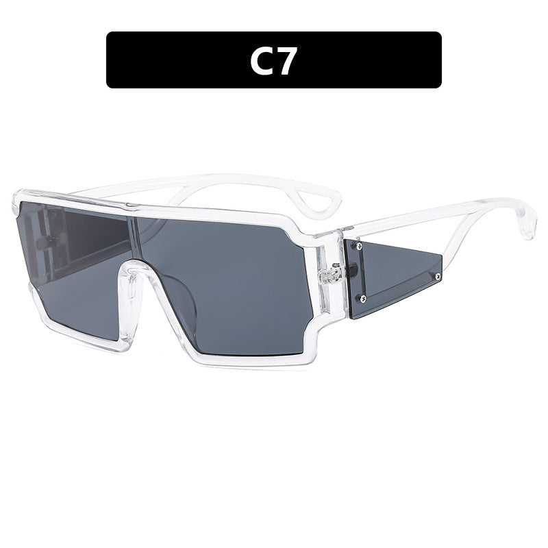 MR. POET Square connected sunglasses with hollowed out avant-garde personality Instagram popular fashion street photography futuristic sunglasses