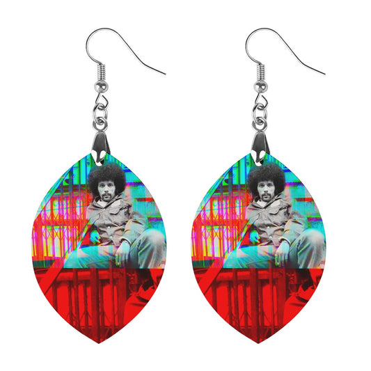 Miguel Nuyorican Poet Wooden earrings