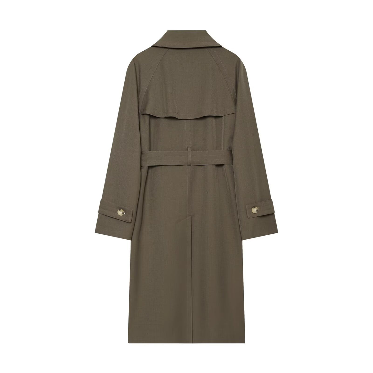 Double breasted suit collar windbreaker jacket for women
