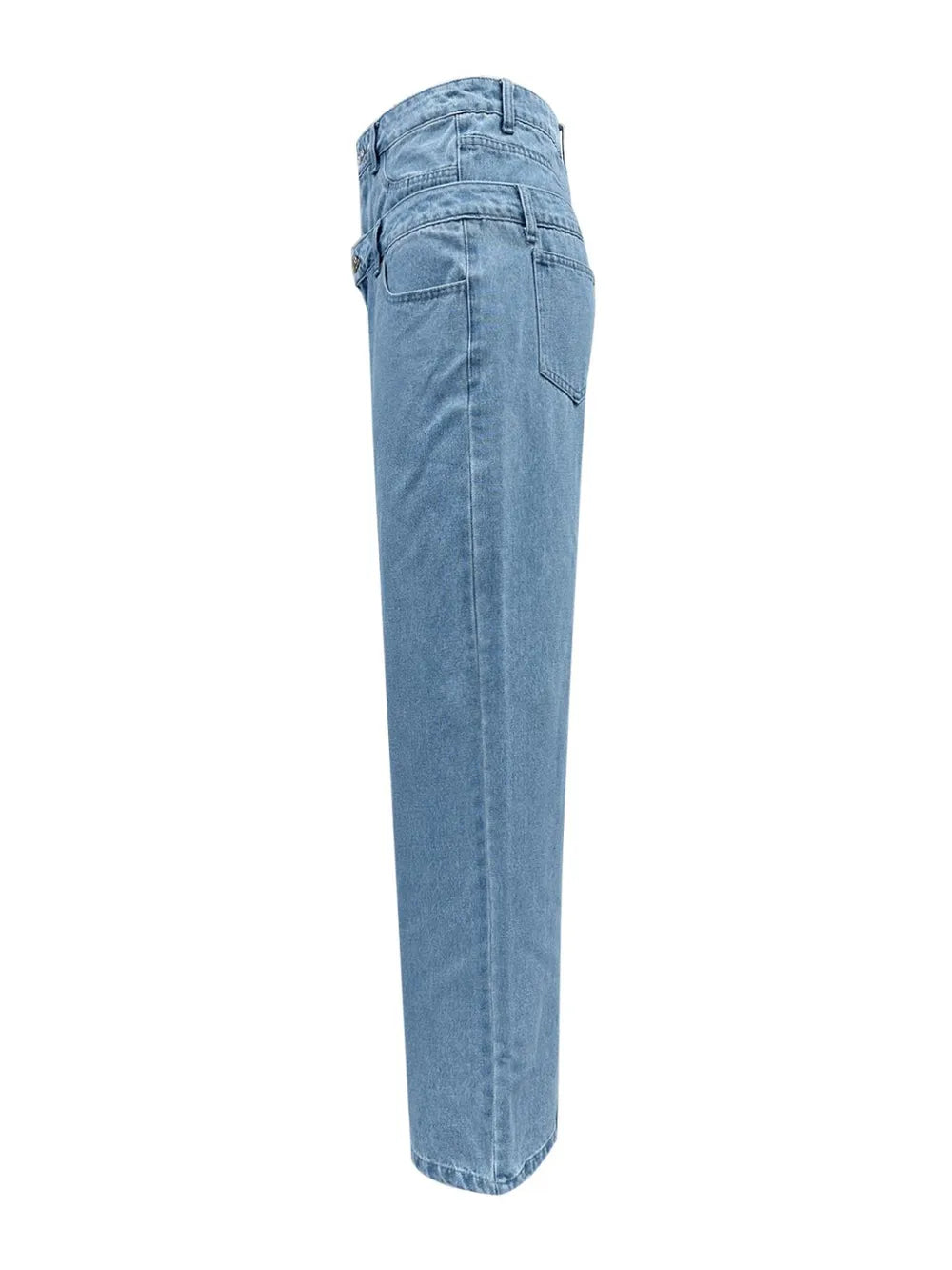 New autumn and winter double waisted wide leg straight leg pants