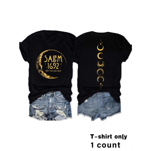 T-shirt Moon and Letters
