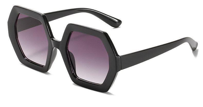 Classic Square Black Sunglasses Women New Brand Design Polygon Sunglasses Ladies Fashion Shades Vintage Glasses Eyewear Unisex
