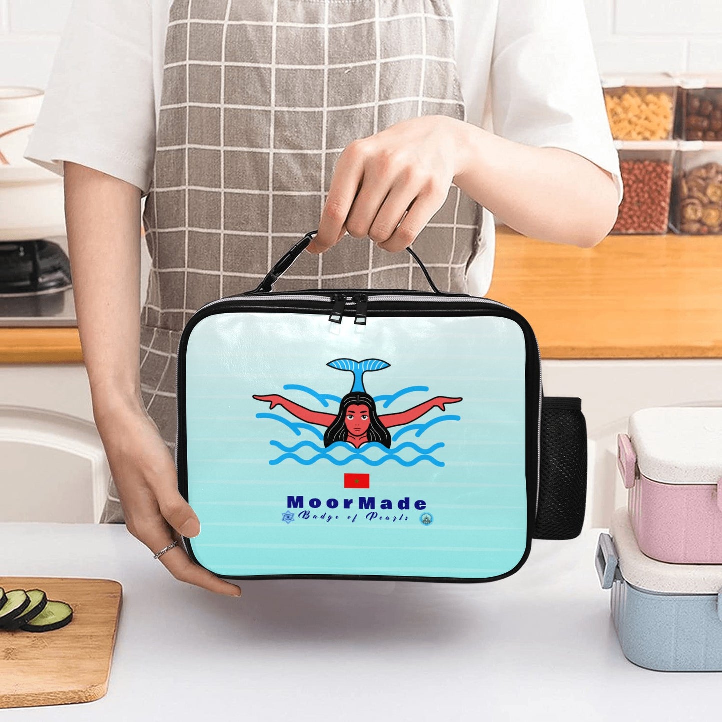 MoorMade Badge of Pearls PU Leather Lunch Bag
