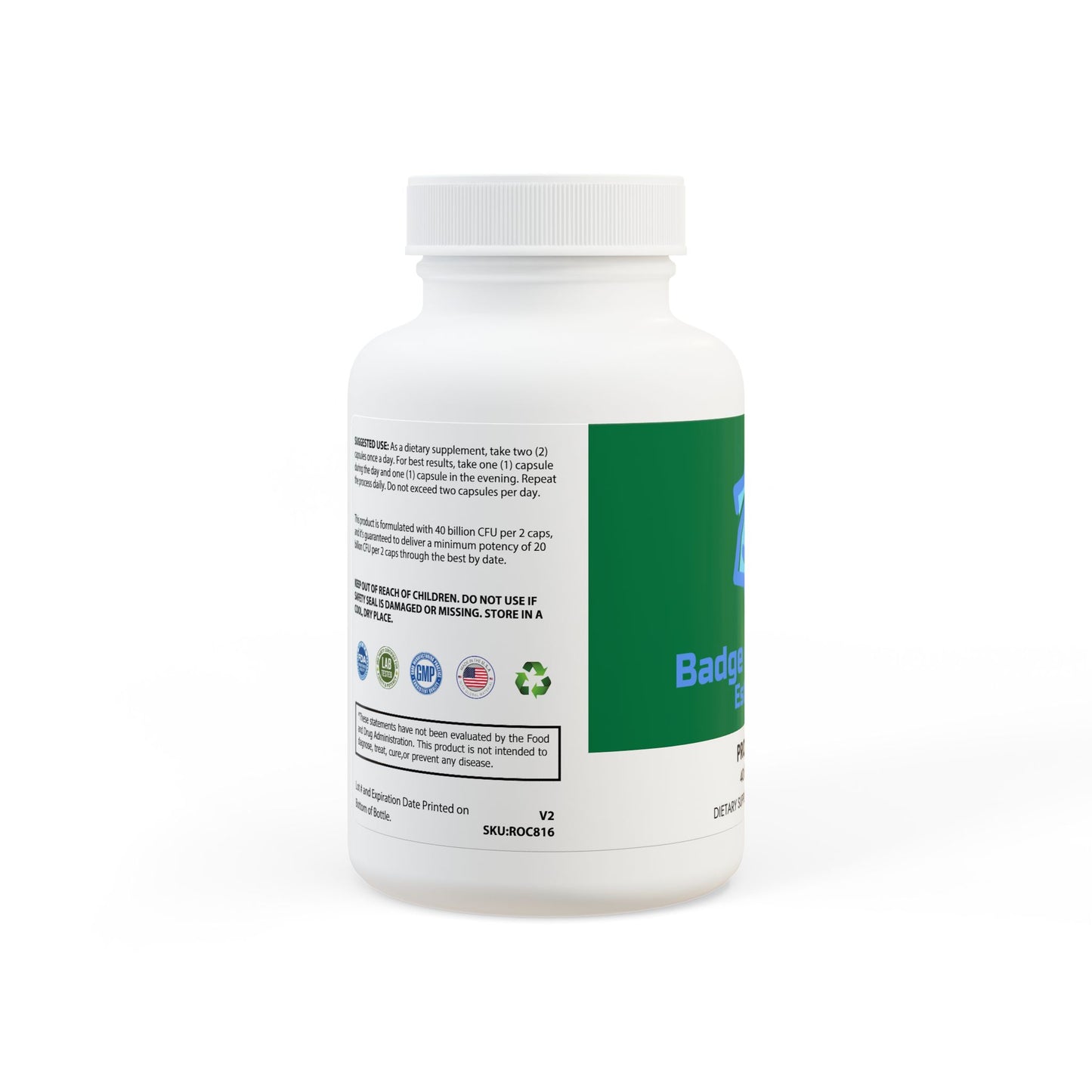 BADGE OF PEARLS Probiotics Supplement (60 Capsules)