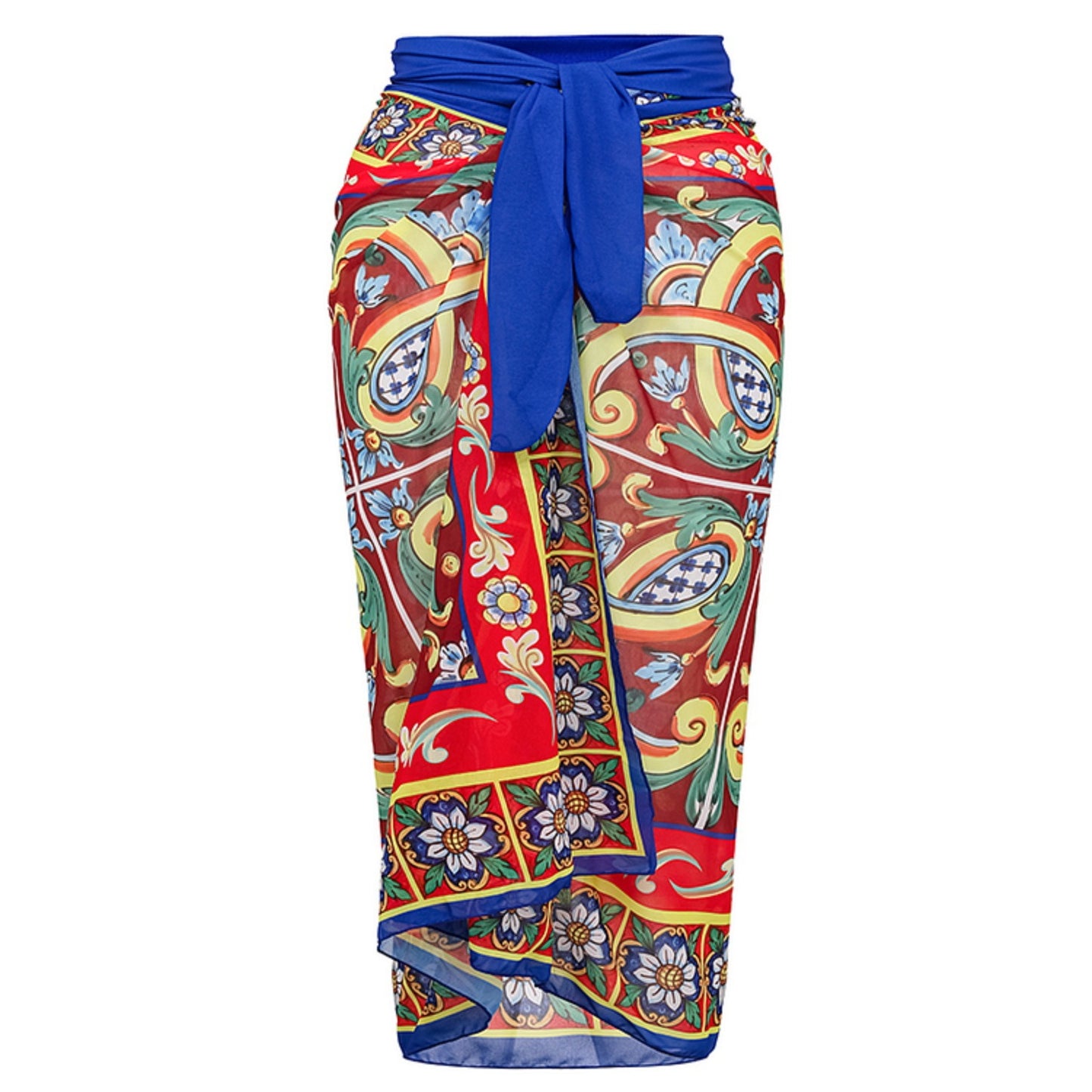 ISABELLA REGAL TIGHT FITTING SLIMMING HOT SPRING SWIMSUIT, CHIFFON LONG SKIRT