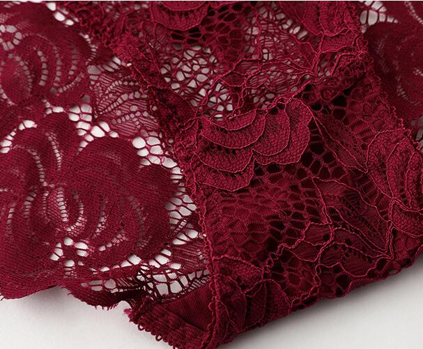 LA BELLA Sexy Bra Ultrathin Underwear Set Plus Size C D Cup Women Transparent Bra Sets Lace Embroidery Lingerie Gray Brassiere