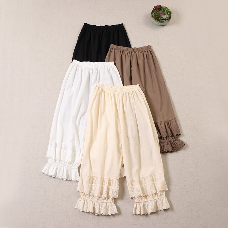 Lace high waisted wide leg pants for women