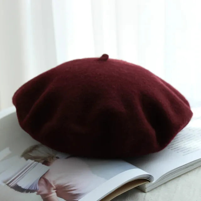 Wool Thick  Berets Artist French Beret Women Painter Hat Girls Female Warm  Walking Cap