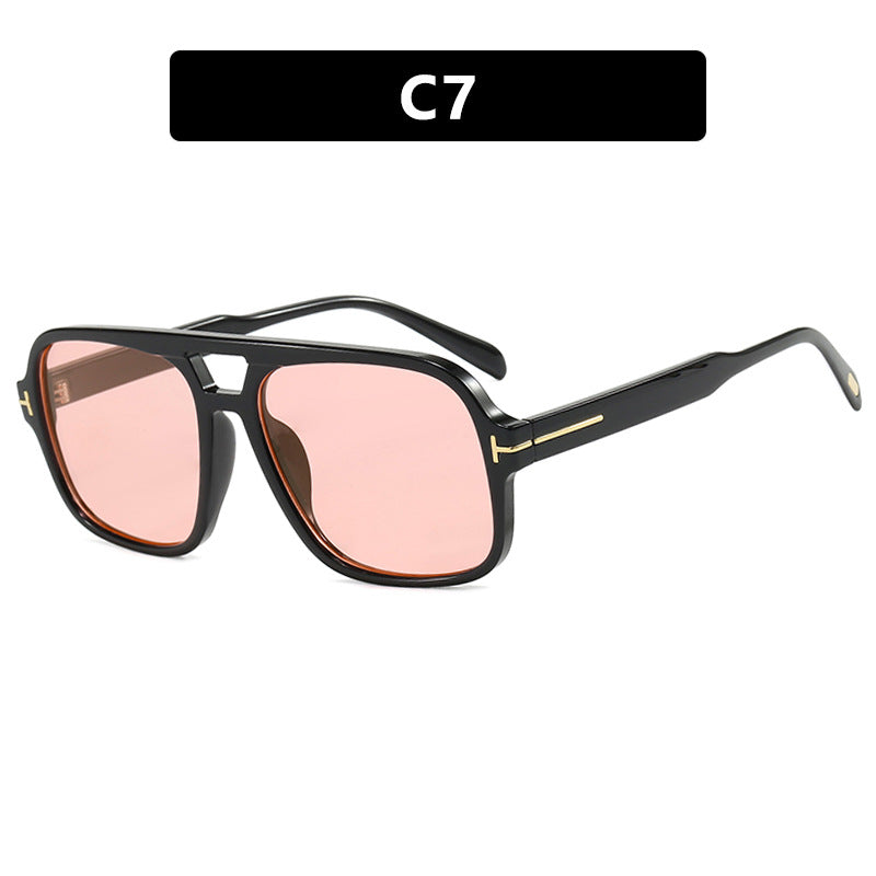 FLOETIC Pilot retro double beam sunglasses, new high-end sunglasses, UV resistant sunglasses, trendy