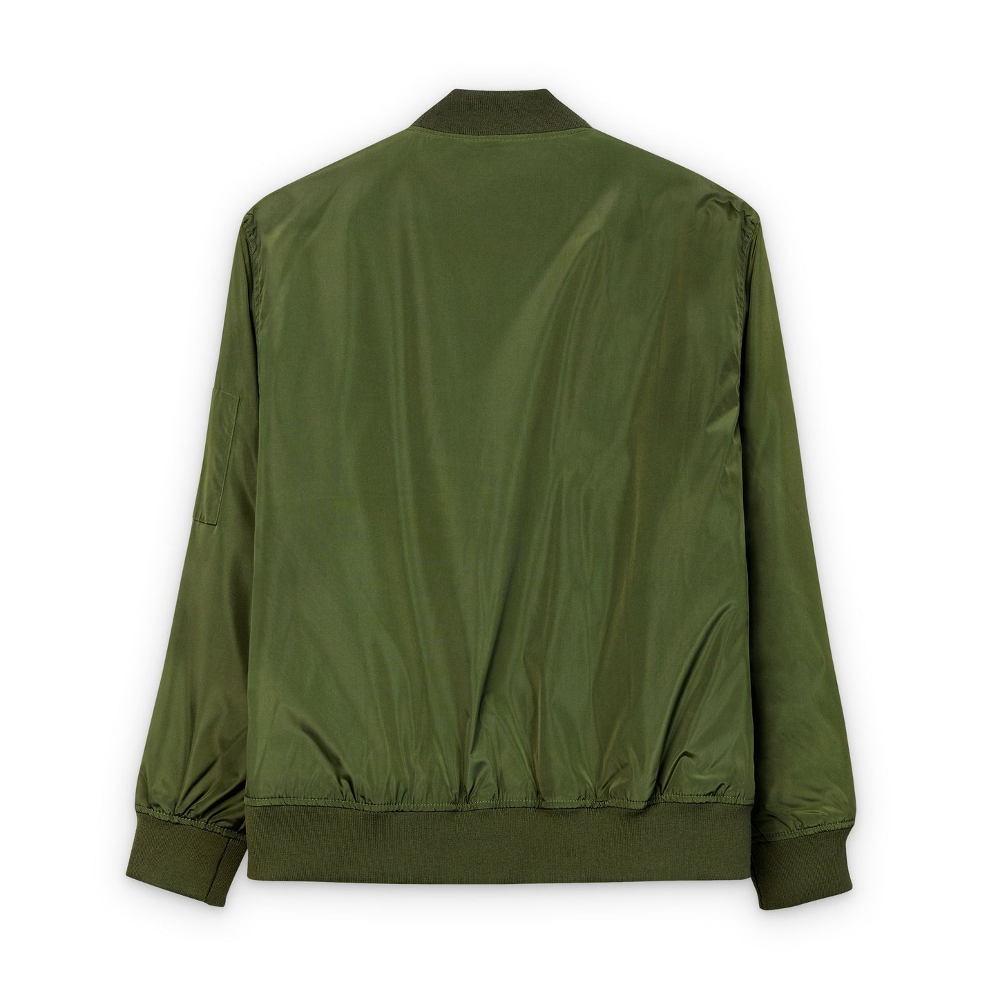 Sustainable Bomber Jacket with Embroidered Patch