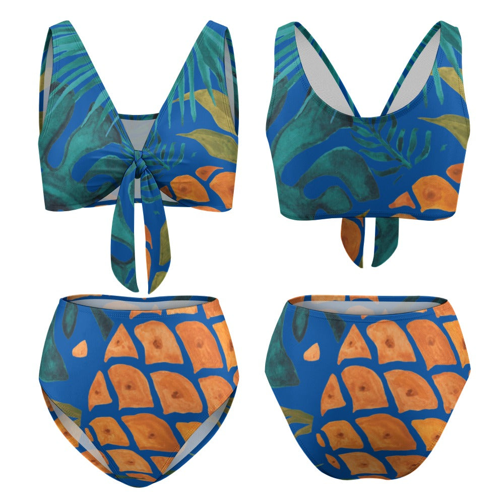 LosCruz Lion 2-Piece Knotted Bikini Swimsuit