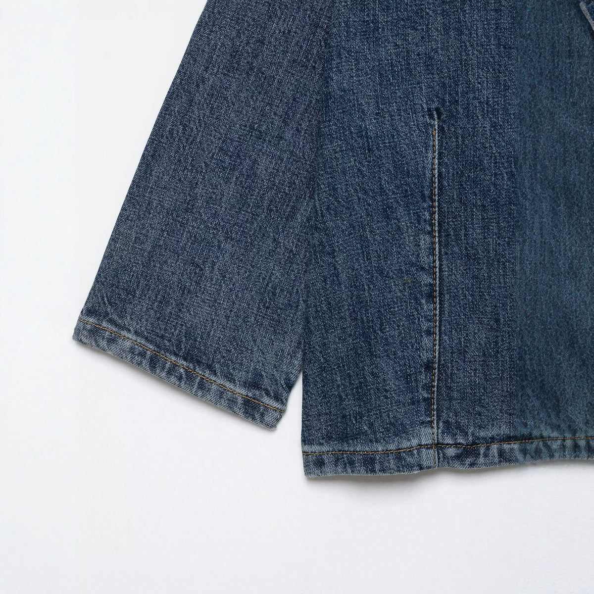 Single breasted denim suit jacket for women