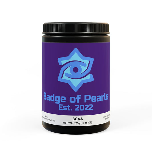 BADGE OF PEARLS BCAA Supplement, Grape (325g, 11.46oz, 50 servings)