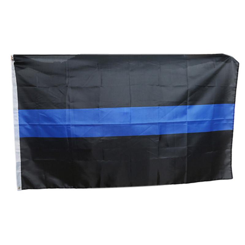 AGENT ACEVEDO 34815 90*150cm USA Police Flags Thin American National Banner White And Blue Stars Printed Strip with Brass Grommets