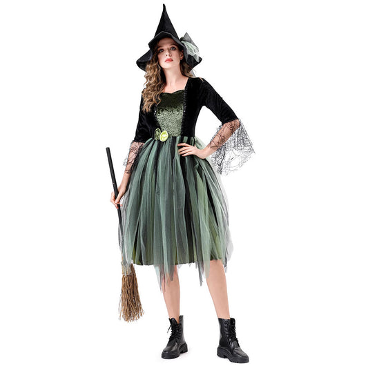 Halloween Wizard of Oz Party Adult Dress Stage Performance Witch Costume Dress