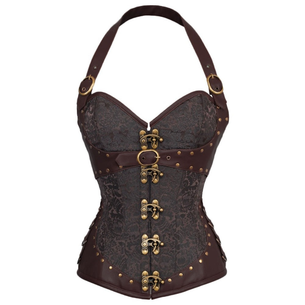 LA BELLA Corset Luxury Sexy Lingerie Underwear Gothic Corsets Lingerie Tops Shapewear and Bustiers Leather Corsetlet Slim Hot Sale